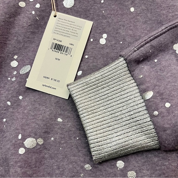 SPLENDID Avalanche Foil Pullover SWEATSHIRT - Picture 9 of 11